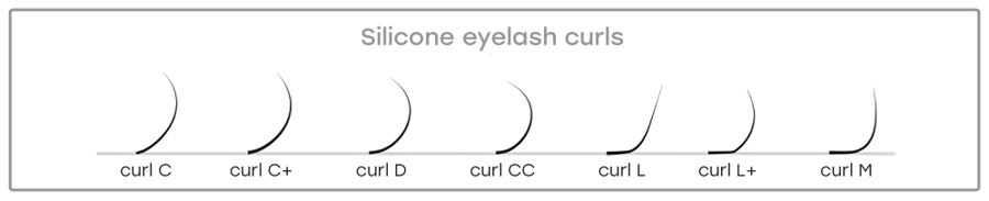 Eyelash extensions "Silicone" - 16 lines Mix (pink tray)