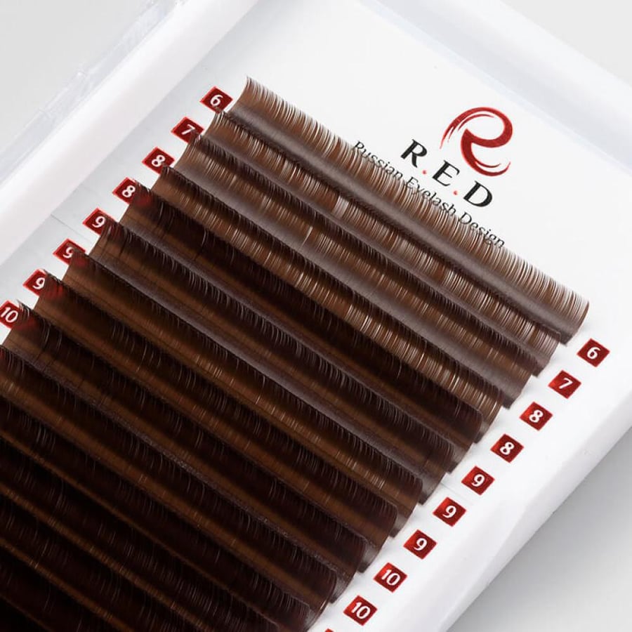 رموش ريد بني دخاني احترافية ميكس (20 خط) | RED: SMOKEY BROWN, 20 lines