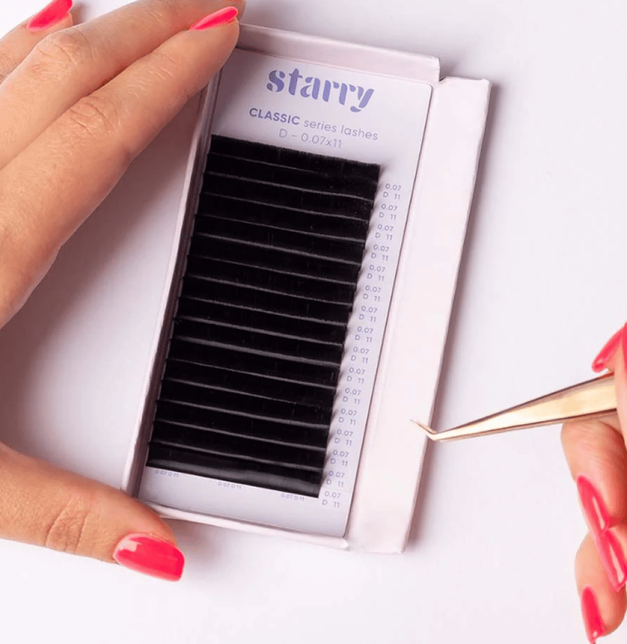 رموش ستاري كلاسيك انحناء D احترافية (سماكة 0.12) | STARRY: CLASSIC LASHES - D 0.12