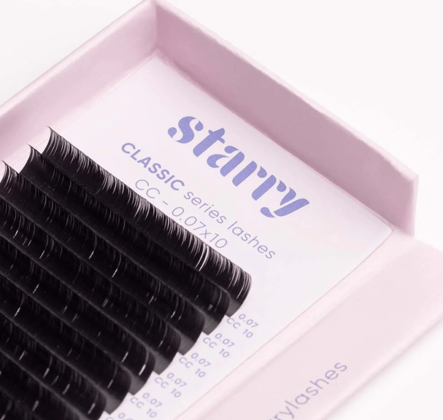 رموش ستاري كلاسيك انحناء D احترافية (سماكة 0.12) | STARRY: CLASSIC LASHES - D 0.12