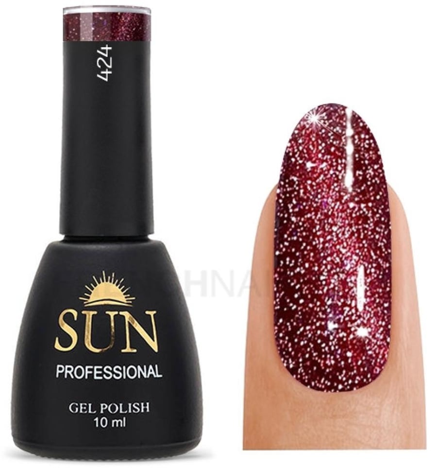 SUN Professional Reflective Cat Eye Gel polish №424, 10 ml