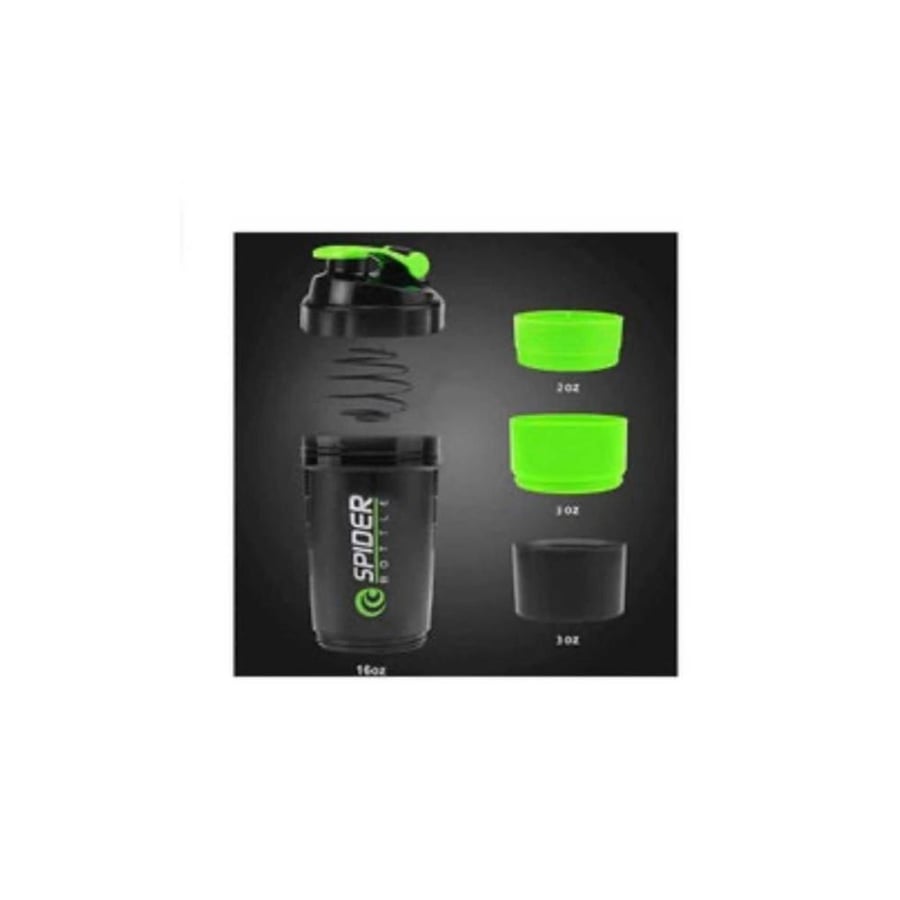 Shaker Spider with a lower container for capsules, green lid