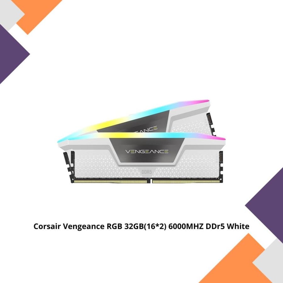 Corsair Vengeance RGB 32GB(16*2) 6000MHZ DDr5 White