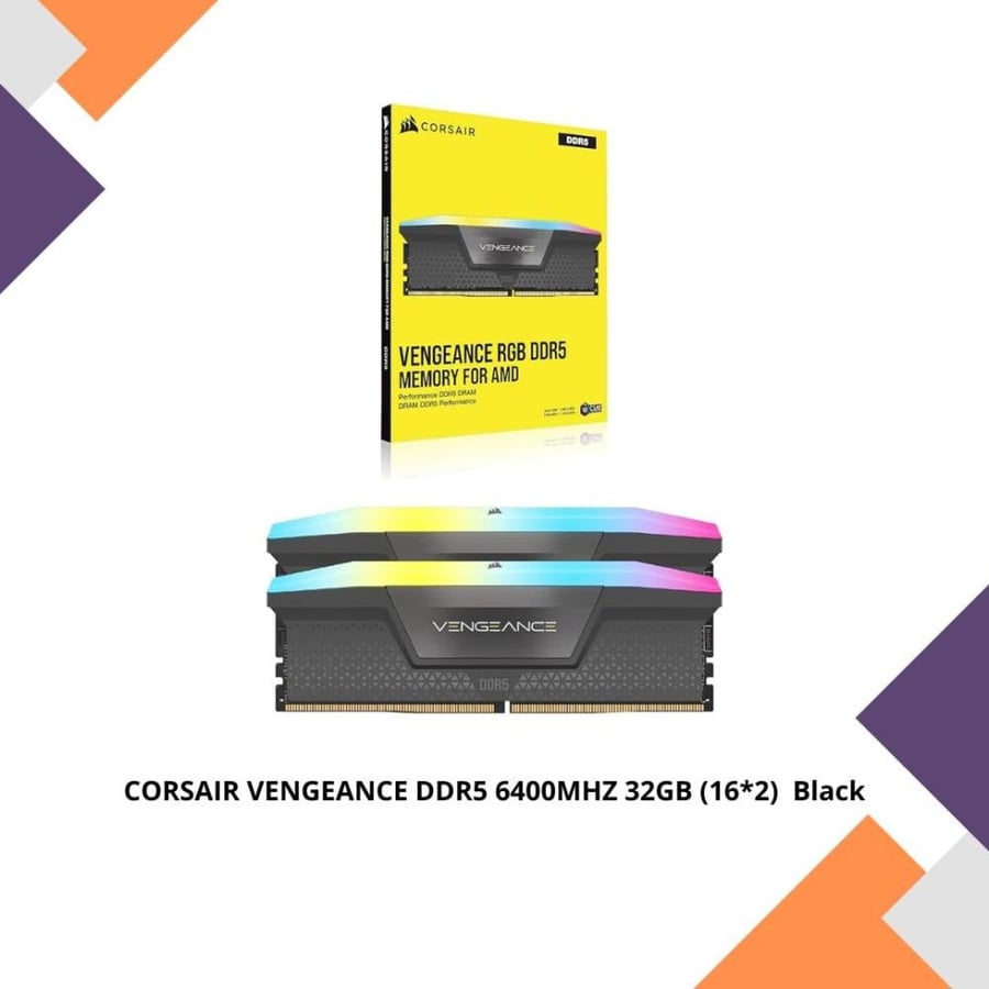 CORSAIR VENGEANCE DDR5 6400MHZ 32GB (16*2) MEMORY Black