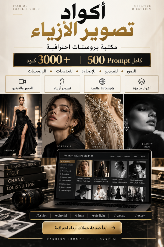 مكتبة برومبتات احترافية للصور والفيديو