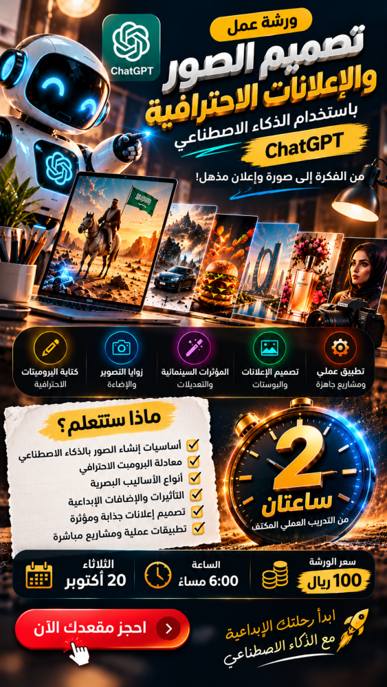 احتراف تصميم الصور والإعلانات بالذكاء الاصطناعي