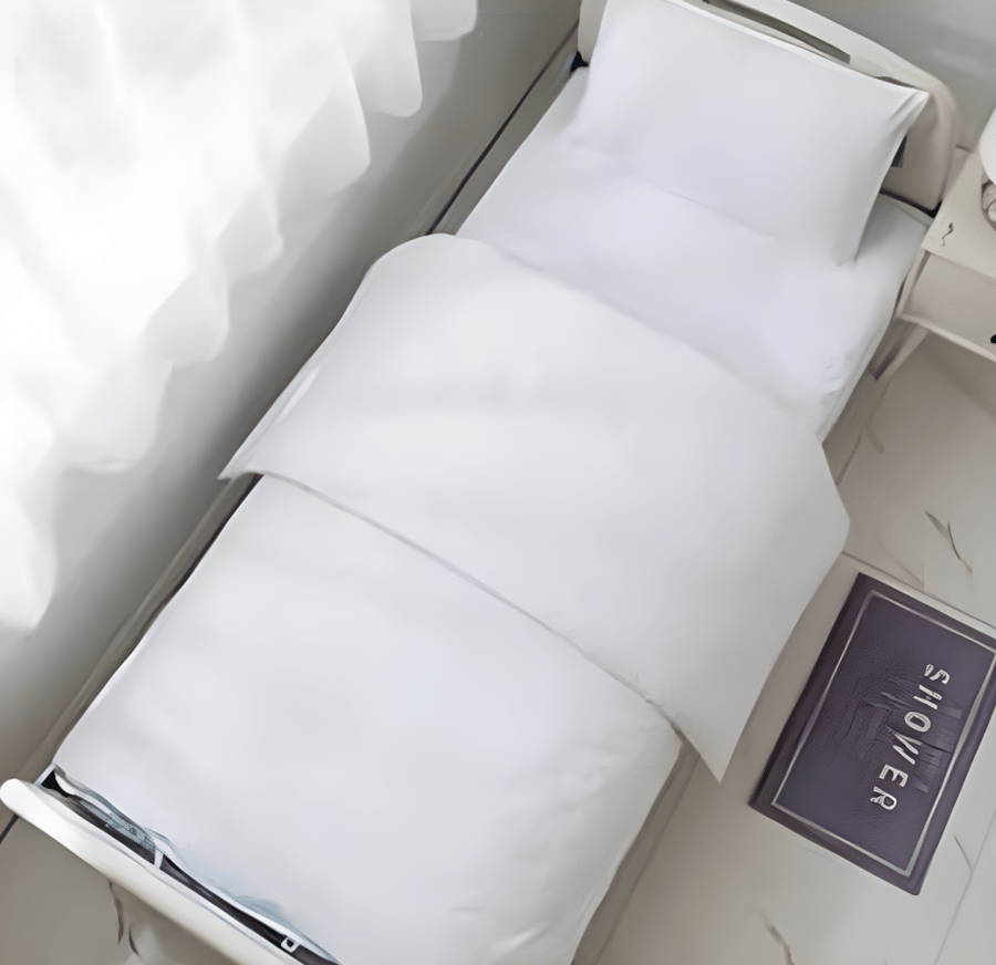 White single bed sheet set