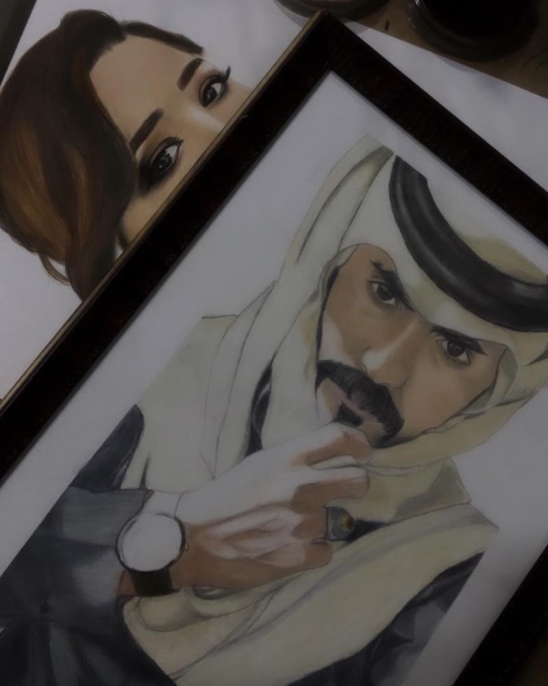 Drawing with wooden colors A4