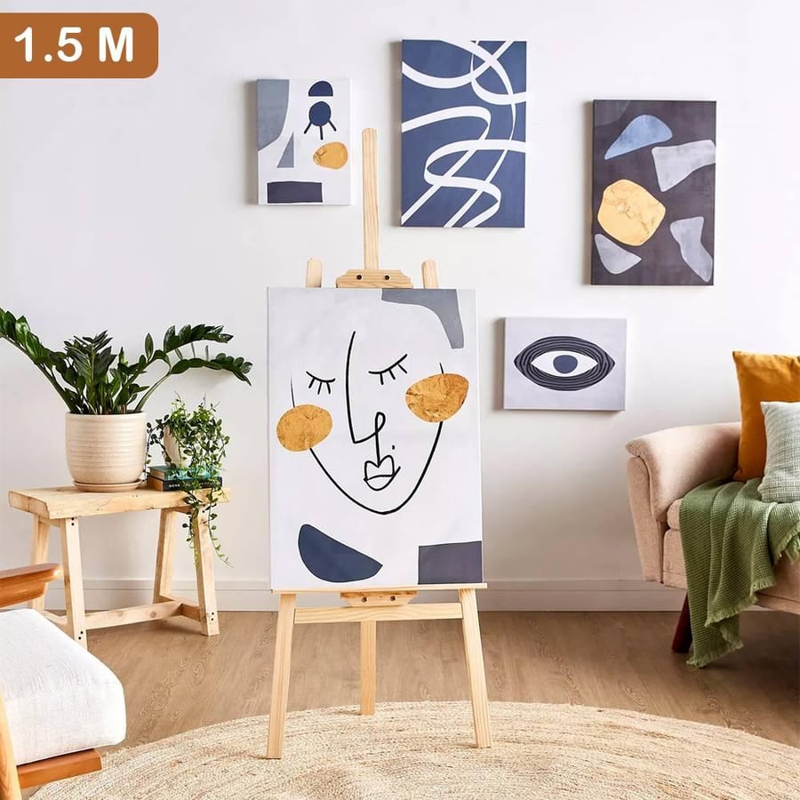 ستاند رسم خشبي لون بيج 1.75 متر
