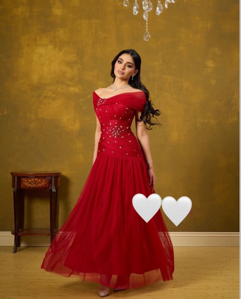 فستان احمر تل سهره