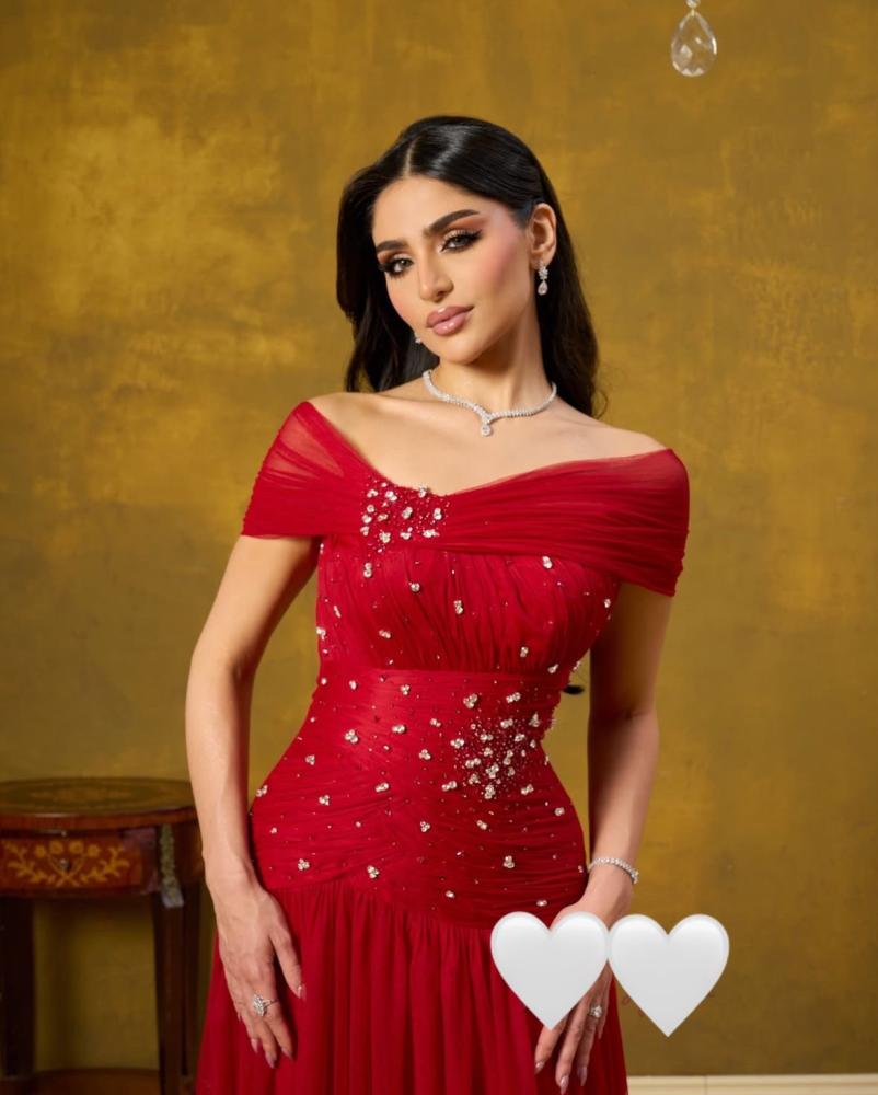 فستان احمر تل سهره