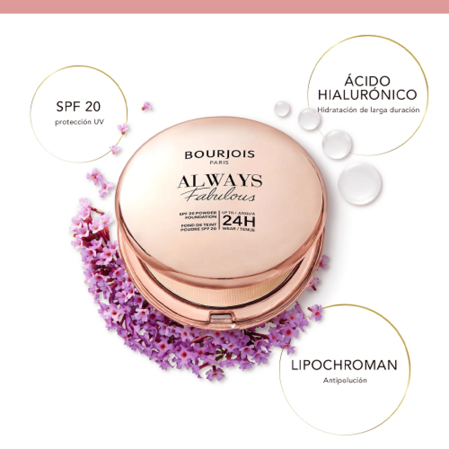بودرة أساس اولويز فابيلوس بعامل حماية من الشمس SPF20 من بورجوا - 115 Golden Ivory