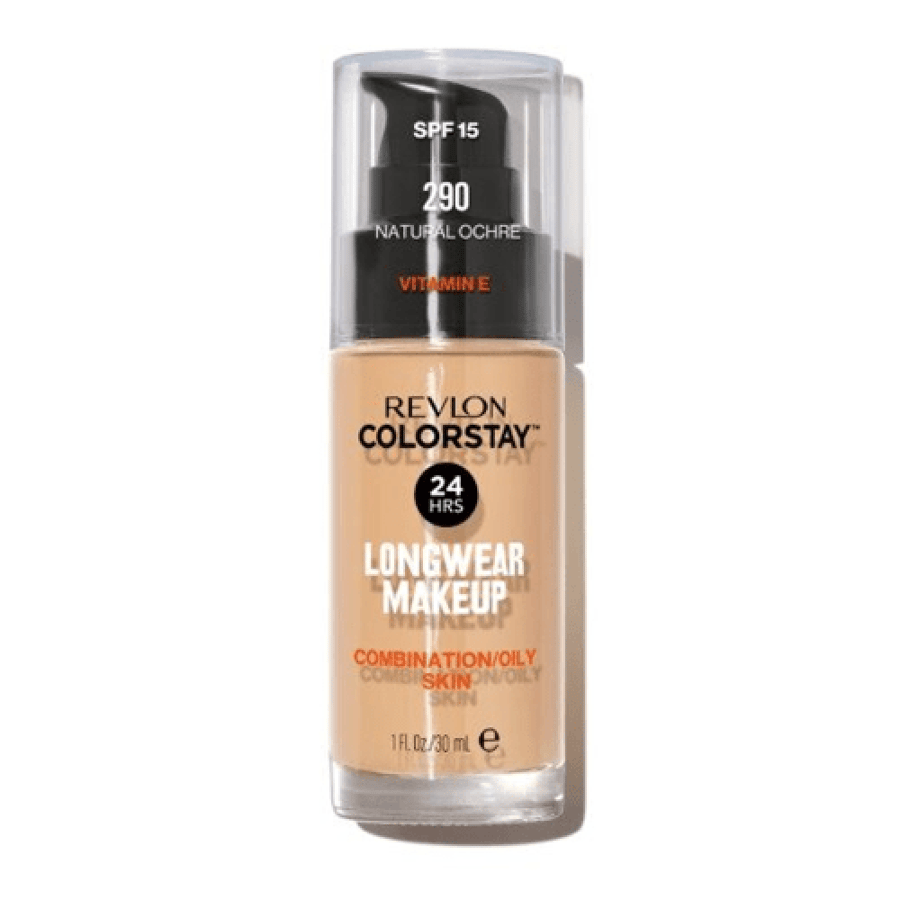 كريم اساس كولور ستاي للبشرة المختلطة والدهنية بمعامل حماية 15 من ريفلون - 30مل - Natural Ochre 290