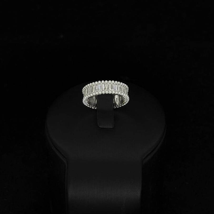 خاتم زركون دقة الماس باصدار خاص لون فضي بضمان على اللون ABH-8371/53RW
