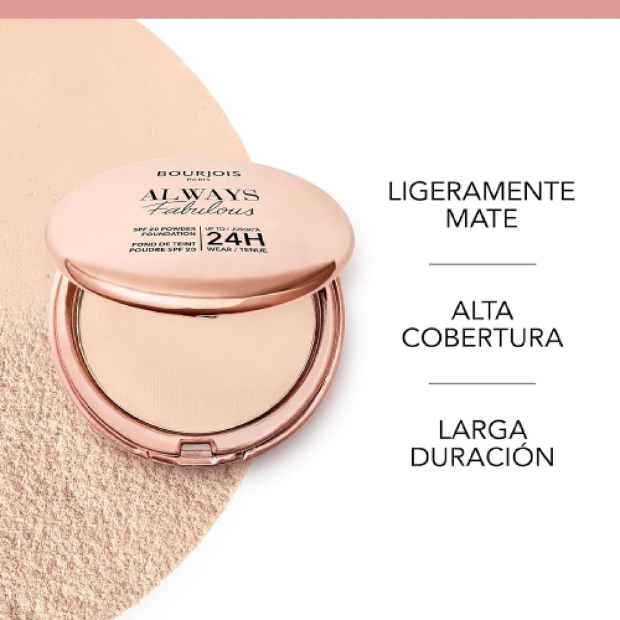 بودرة أساس اولويز فابيلوس بعامل حماية من الشمس SPF20 من بورجوا - 100 Rose Ivory