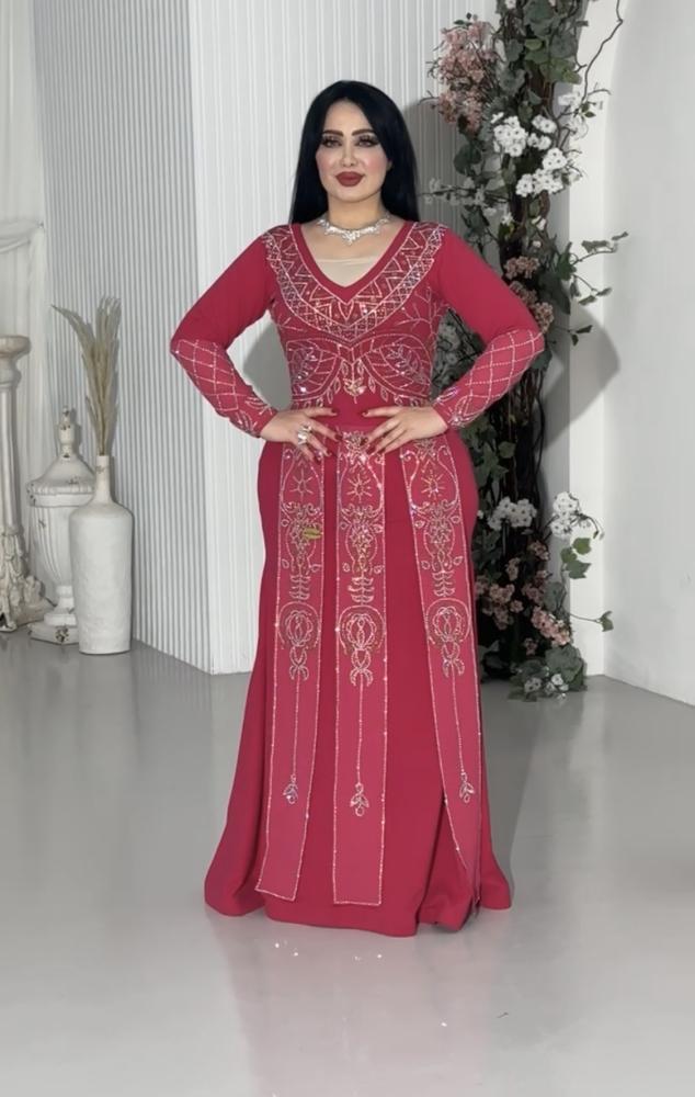 Tutti dress stretch crepe with wavy crystal