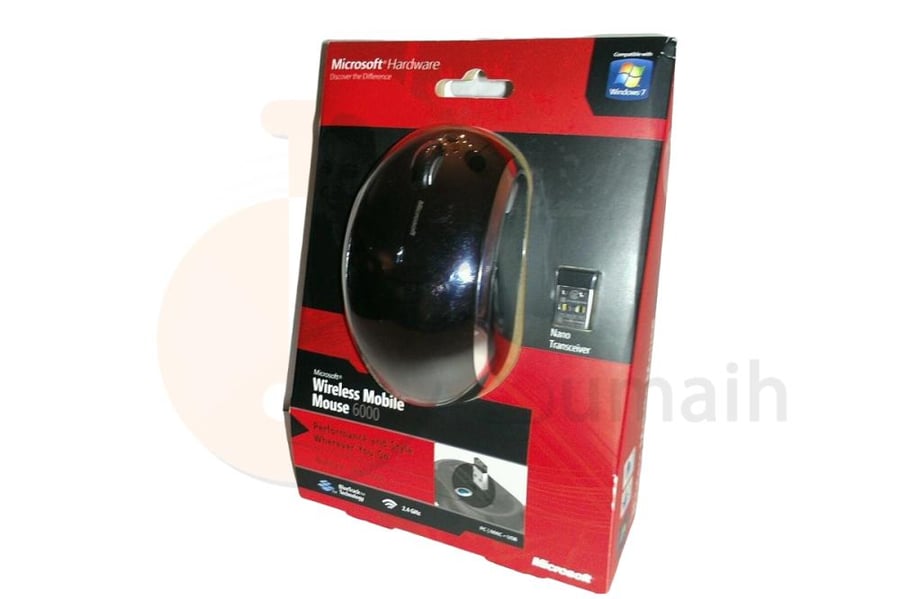 مستعمل ماوس مايكروسوفت وايرلس اسود - Microsoft 6000