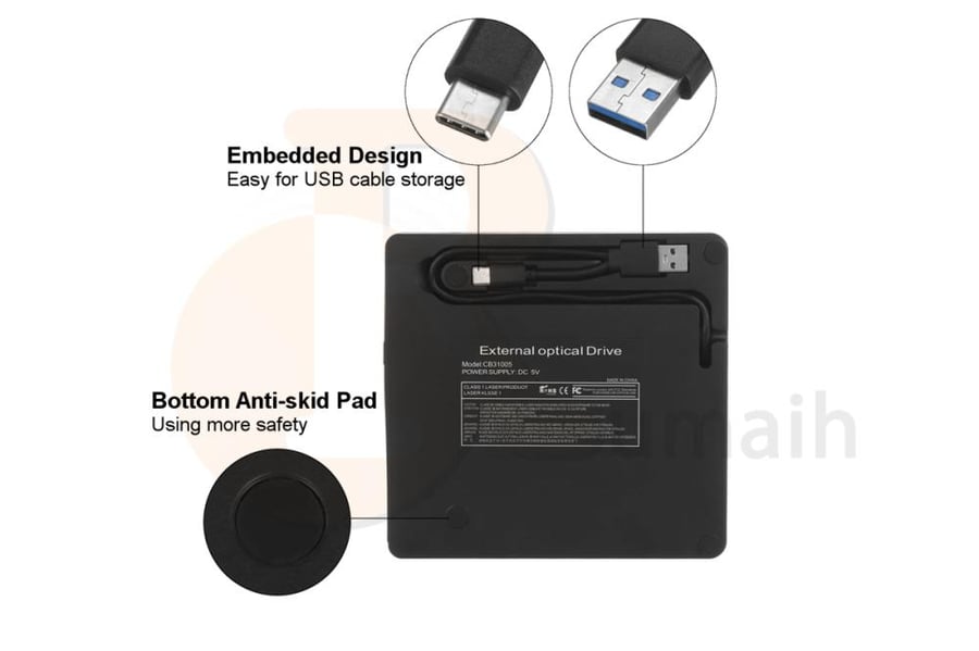 Portable USB 3.0 Type-c External DVD Drive DVD-RW