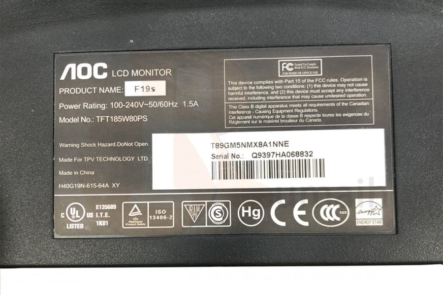 مستعمل شاشة  Monitor LCD AOC - 18.5