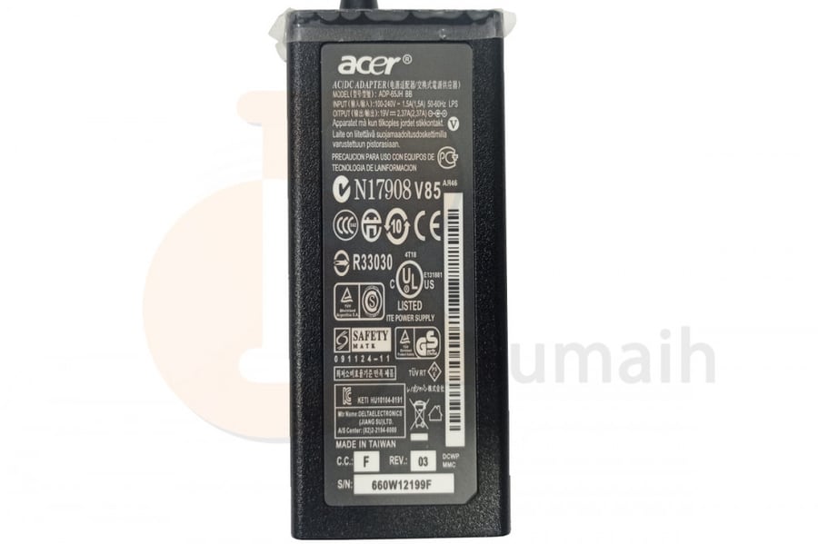 شاحن لابتوب ايسر acer Charger 19V - 2.37A