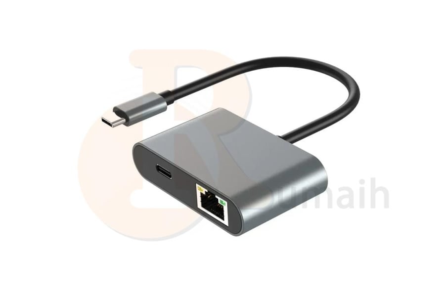 وصلة تايب سي TYPE-C TO LAN + USB