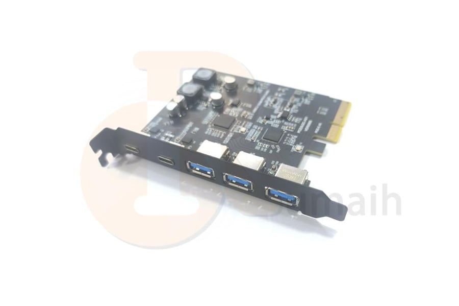 كرت داخلي منافذ PCI-E CARD USB + Type-c