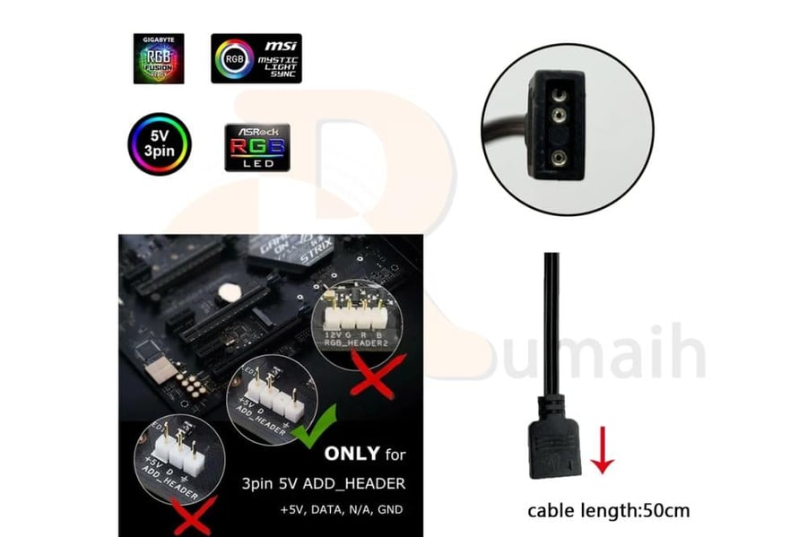 شريط إضاءة ARGB LED للكمبيوتر بي سي قيمنق