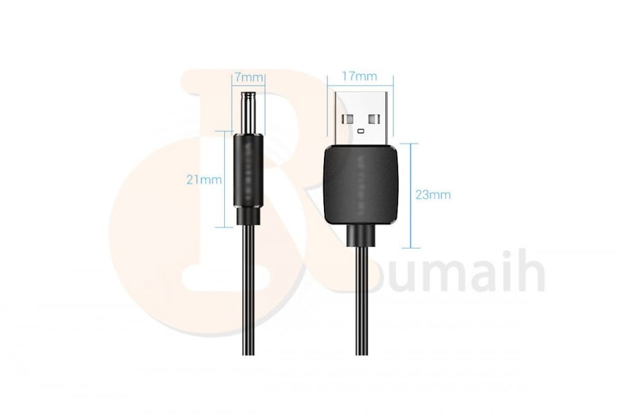 كيبل USB الى مدخل شاحن صغير - 1M