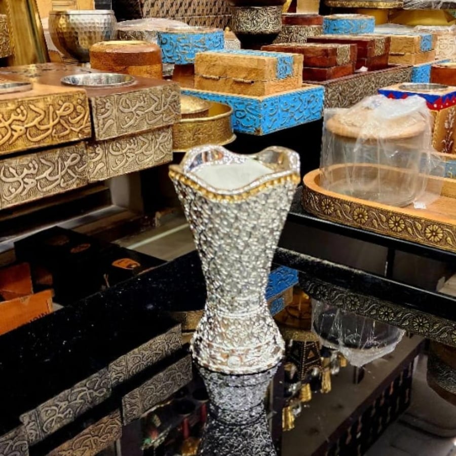 مبخر فضي صغير سيراميك-دخون للعطور