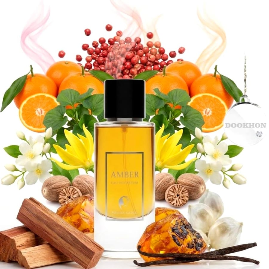 مكونات عطر عنبر بيري كاتراالبرتقال والفلفل الوردي والزهور والعنبر