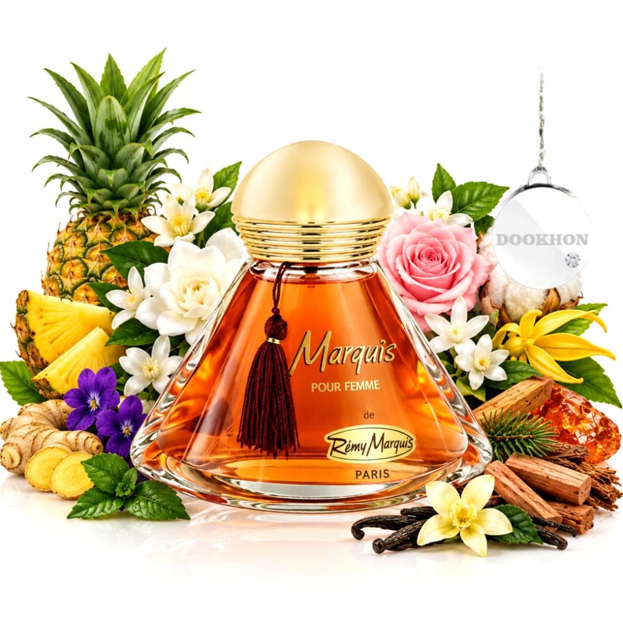 زجاجة عطر ماركيز بور فام الهرمية الأنيقة ذات الشرابة المميزة من ريمي م