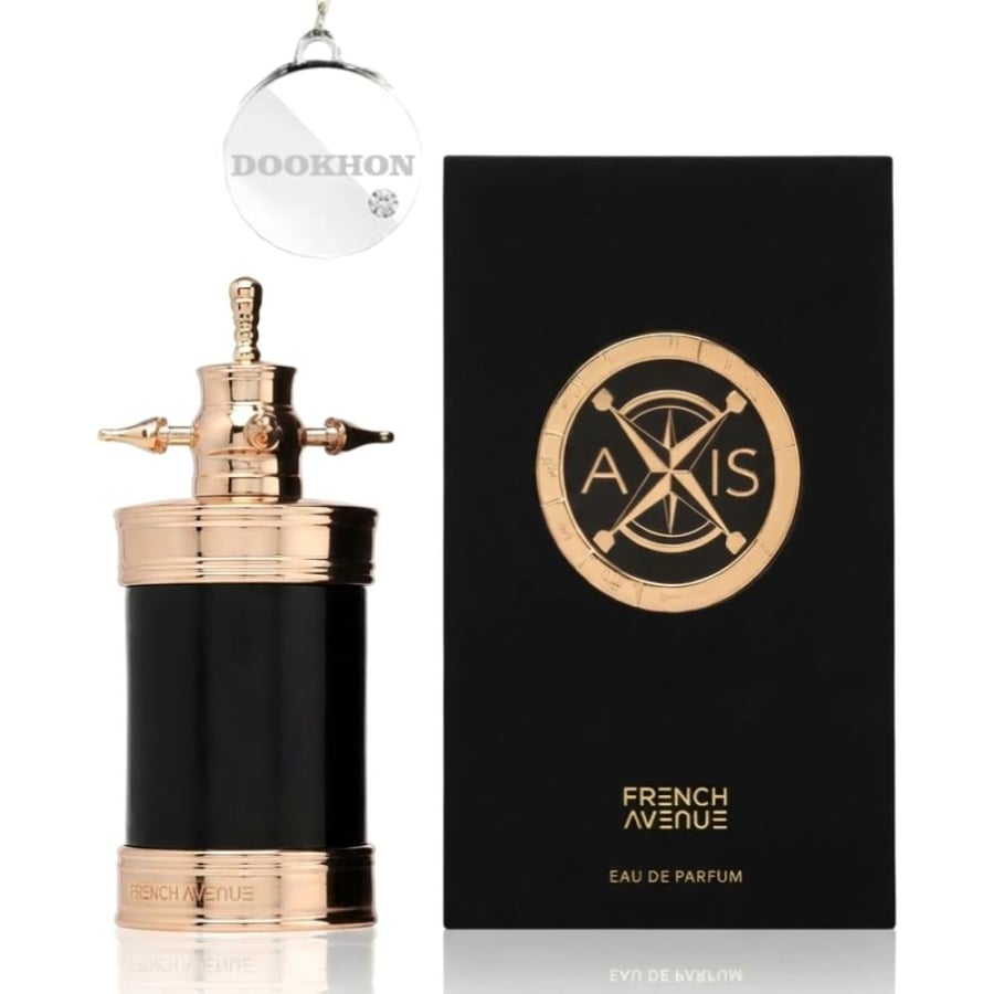 عطر أكسيس فرينش أفينيو 100 مل بجانب العلبة الفاخرة ذات التصميم الراقي