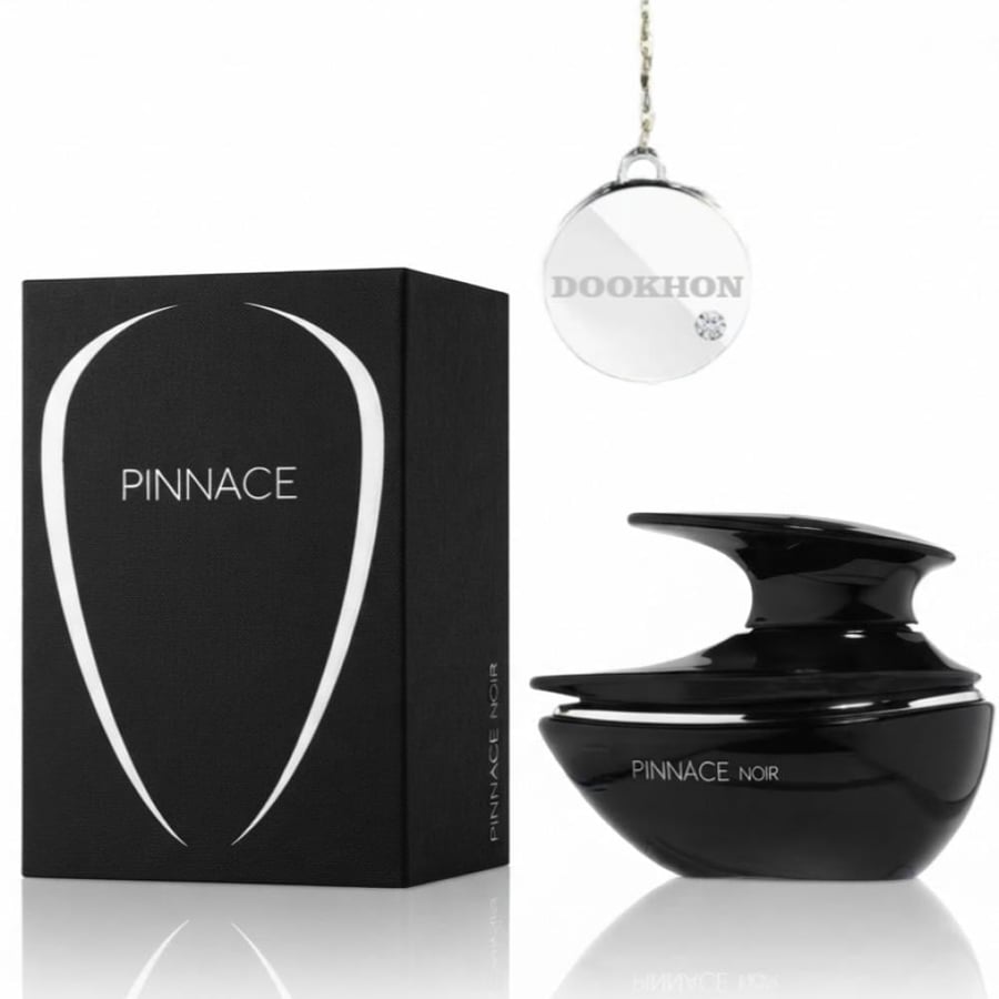 عطر بيناص نوار بجانب العلبة السوداء الفاخرة ذات التصميم الراقي