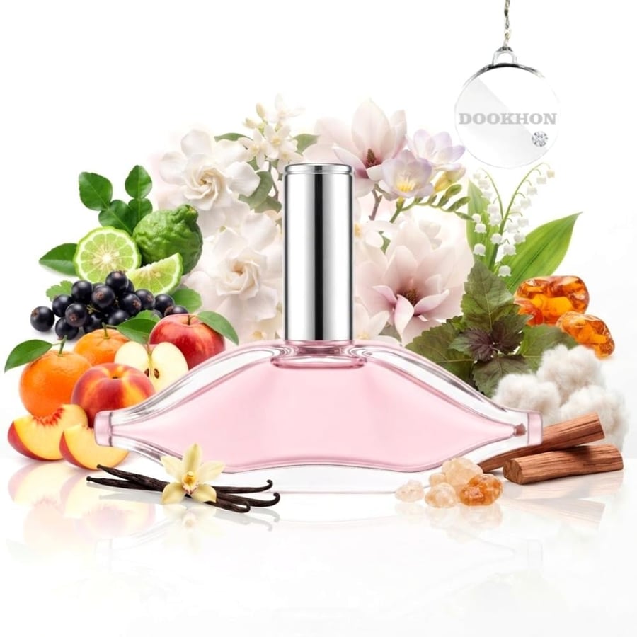عطر سيشوال سينس 100 مل محاط بمكونات البرغموت والخوخ والزهور والفانيليا