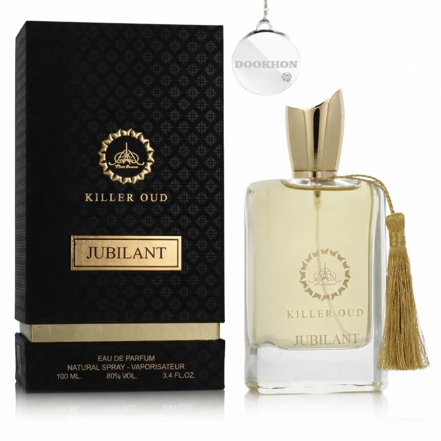 عطر كيلر عود جوبيلانت باريس كورنر بجانب العلبة السوداء الفاخرة ذات الت