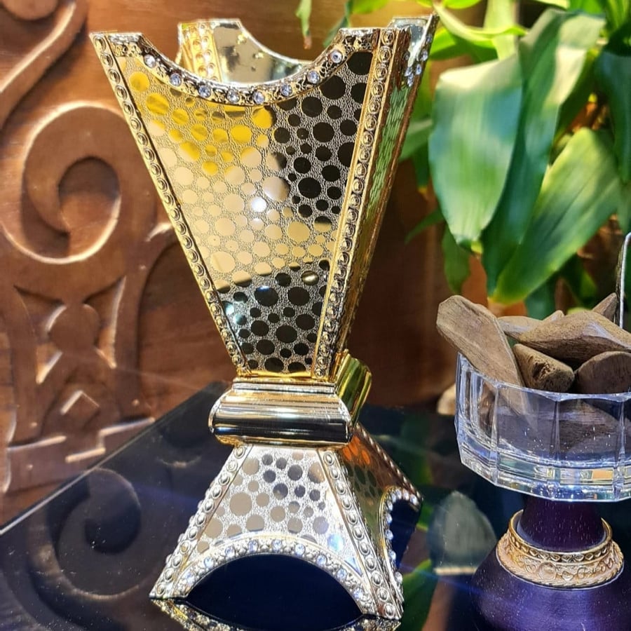 مبخر ستيل ذهبي لماع فاخر