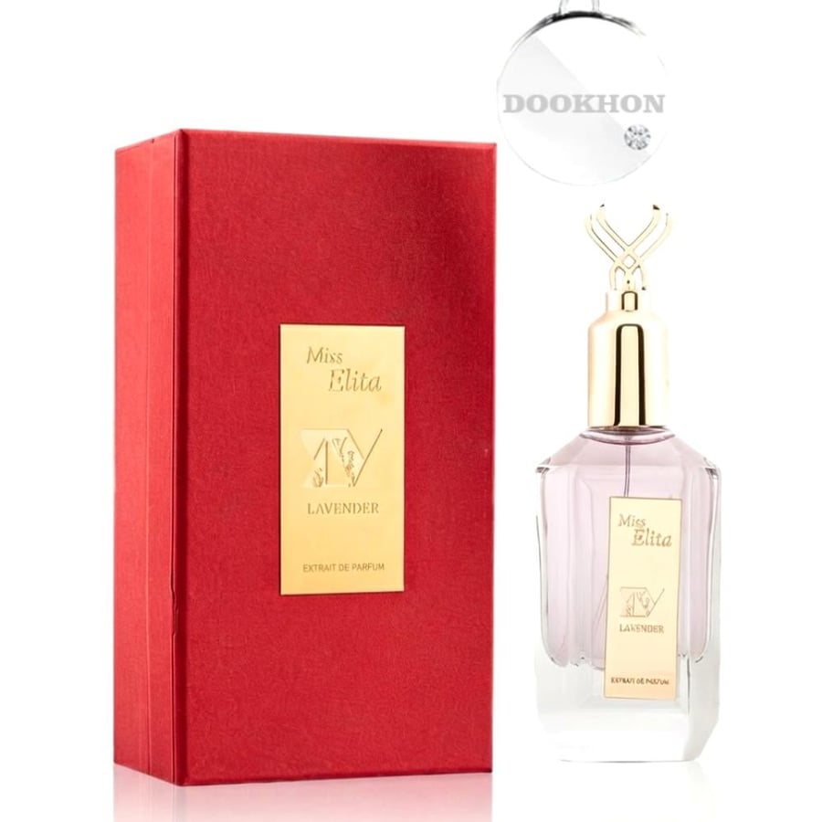 عطر مس إليتا اكستريت 100 مل بجانب العلبة الحمراء الفاخرة ذات التصميم ا