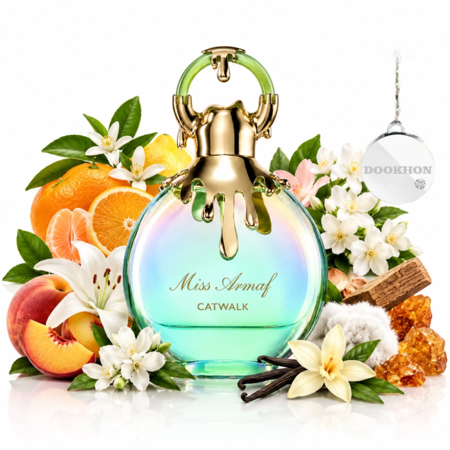 مكونات عطر مس أرماف كاتواك الخوخ والبرتقال والزهور البيضاء والفانيليا