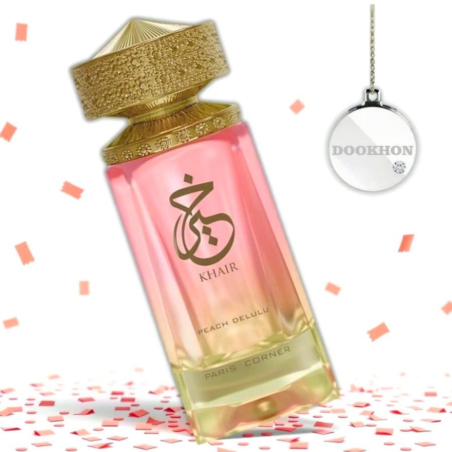 زجاجة عطر خير بيتش ديلولو بتصميم وردي جذاب ورائحة خوخ فواحة