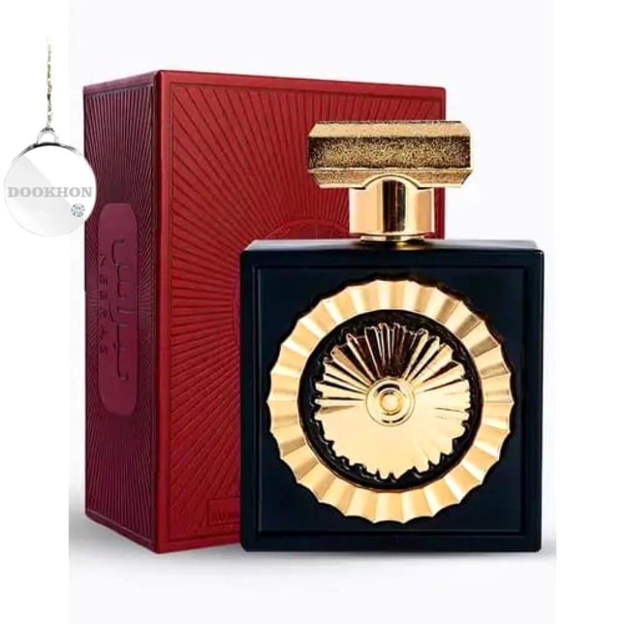 عطر نبراس من لطافة 100 مل مع العلبة العنابية الفاخرة المزينة بالخطوط ا