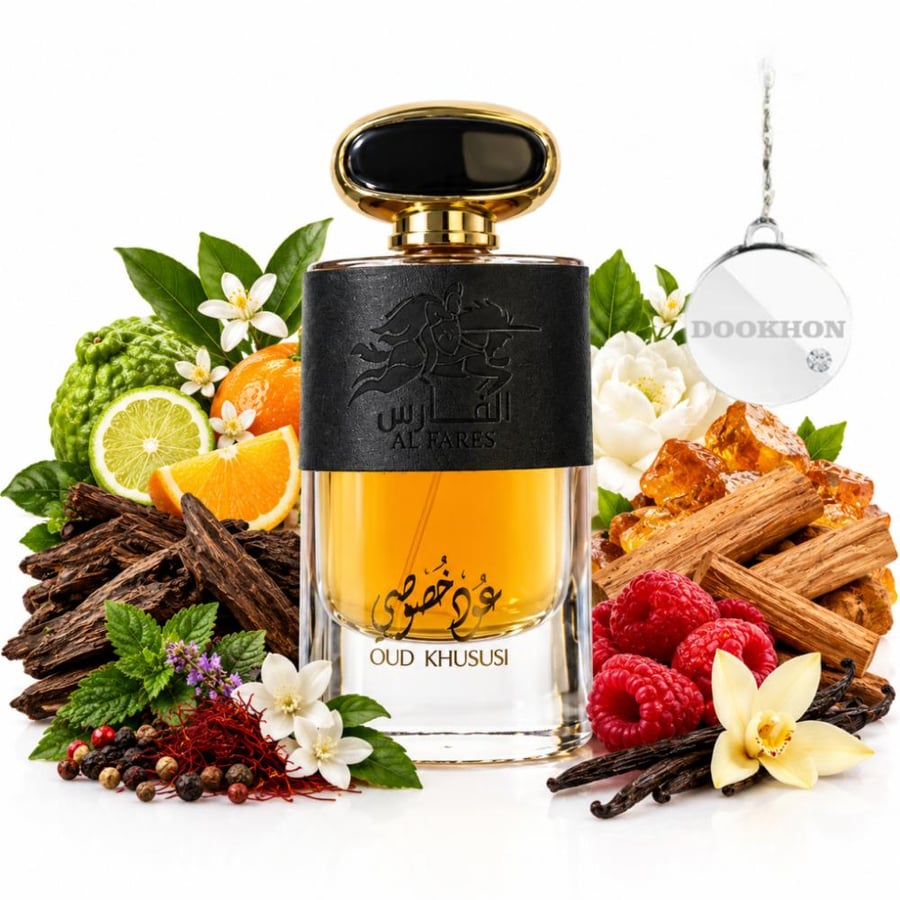 مكونات عطر عود خصوصي الفارس العود والتوابل والتوت والزهور والحمضيات