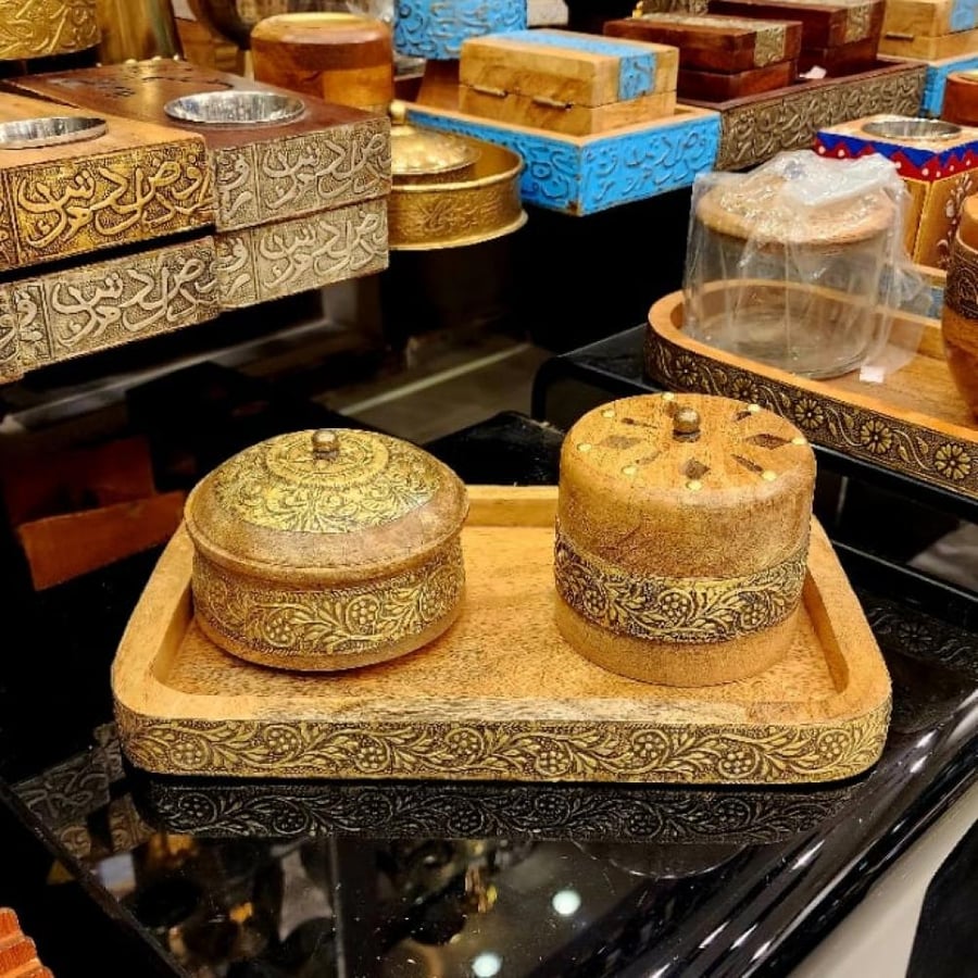 مبخرة شعر مع علبة للبخور طقم-دخون للعطور