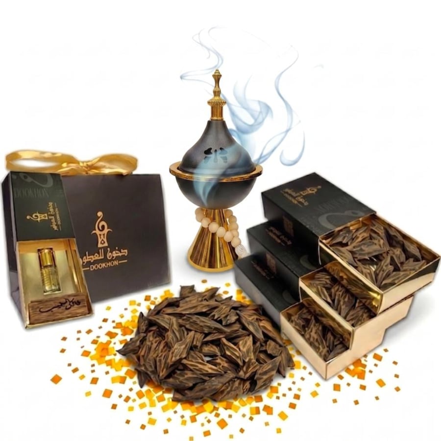 Tiger incense stick set with 3 pieces and a luxurious incense burner and musk