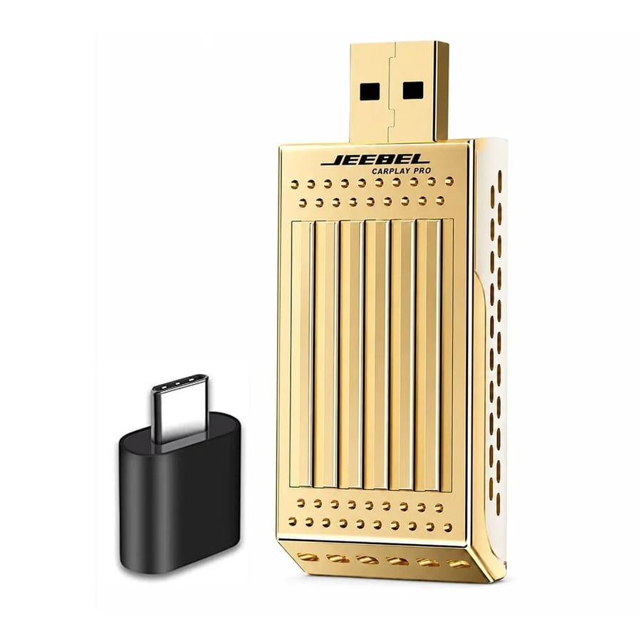 جيبيل محول كاربلاي وأندرويد أوتو USB سعة 64 جيجا رام 4 جيجا - ذهبي