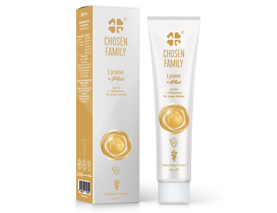 Chosen Family Lysine + Plus (بتركيبة دعم الكبد والمناعة تحتوي على الليسين والجلوتاثيون وخالٍ من السكر بقوام سعة 100 غرام