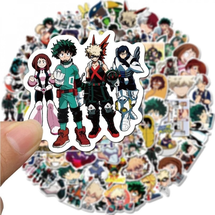 50pcs My Hero Academia Stickers - 50 ملصق لأنمي بوكو نو هيرو ، اكاديمية بطلي