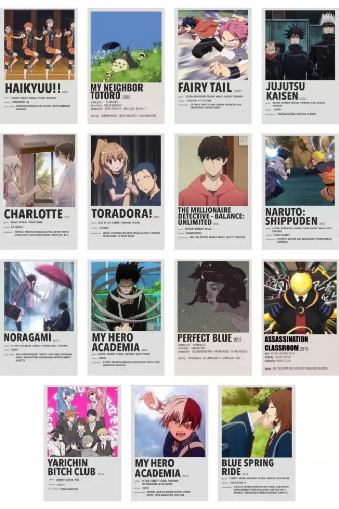 60 بوستر صغير ل 60 انمي مختلف
