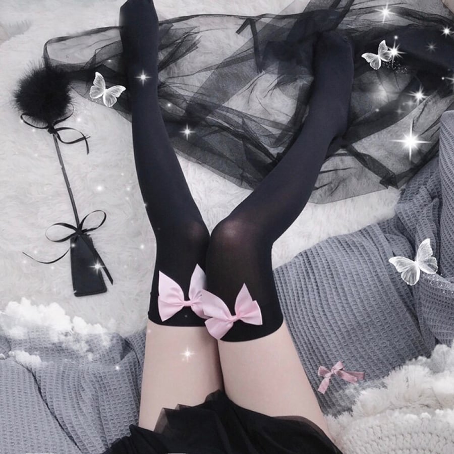 جوارب طويلة - اسود | Anime Cosplay