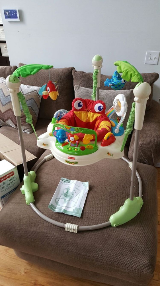 A toy for babies with rattles and battery sounds
