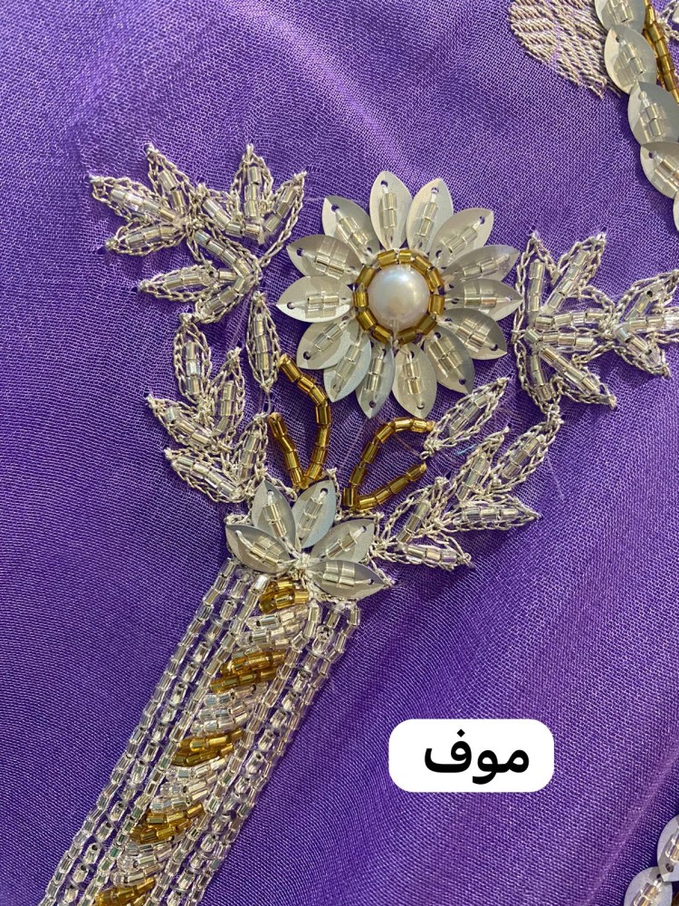 جلابيه شيفون مع شك